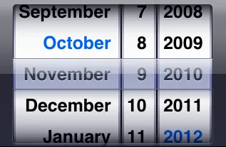Nowhere outside of iOS do you interact with a calendar like this